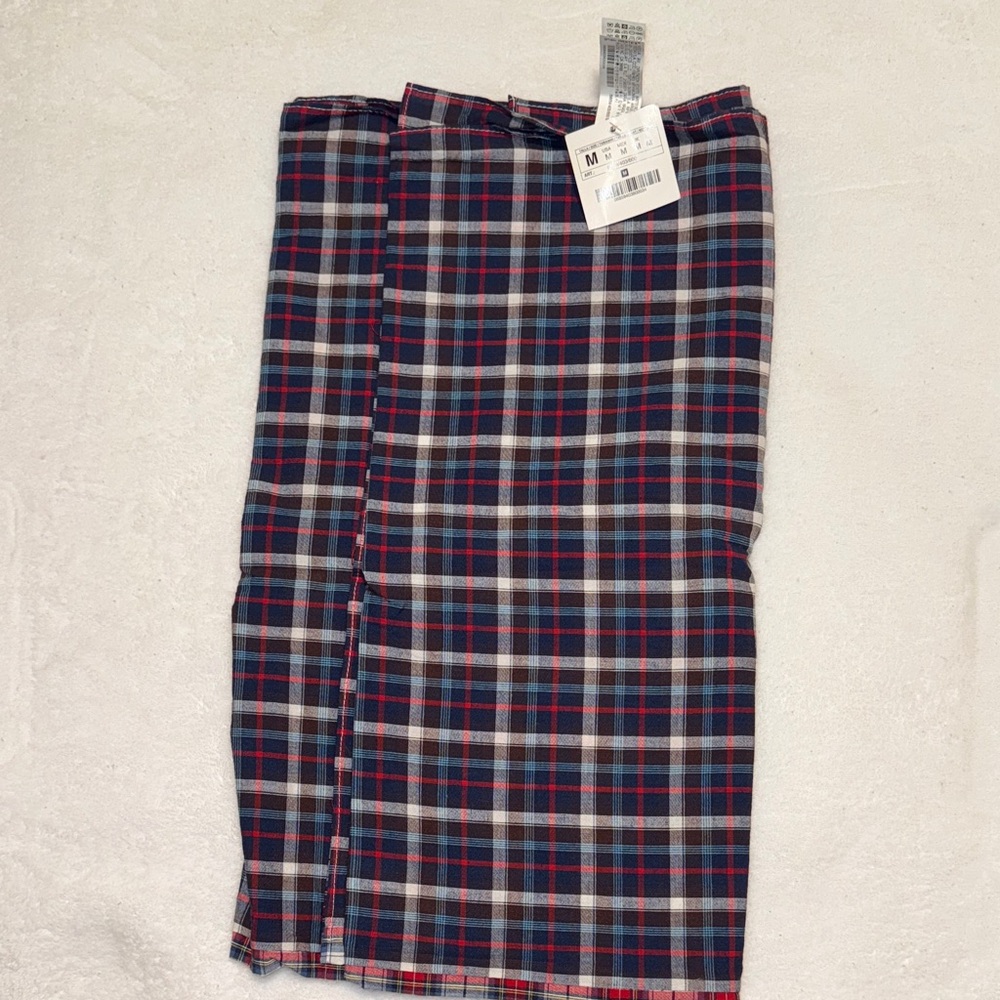 Zara Red and Blue Plaid Skirt